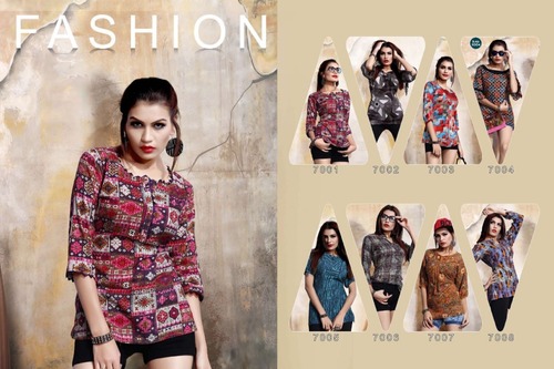 8 Colors Mix Designer Printed Short Top