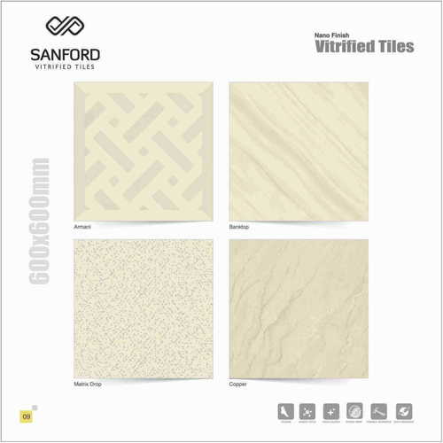 Plain Ivory Vitrified Tiles