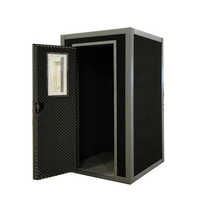 Sound Proof Booth - Stainless Steel, 242 Cm Height | Matte Black Finish, 715 Kg Weight