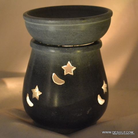 DESIGNER GLASS AROMA CANDLE OIL BURNER