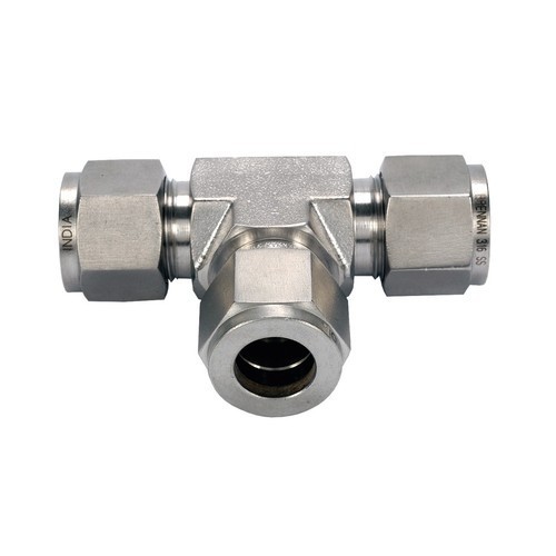 Compression Tube Fittings - Stainless Steel, Industrial Grade | Silver, Bared Surface Treatment