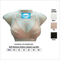Front Closure Soft Hosiery Cotton Regular Cup Bra