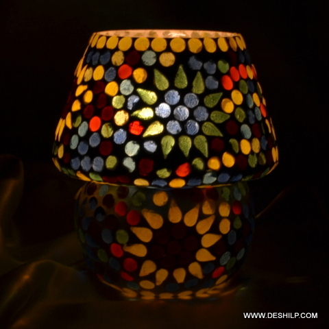 GLASS MOSAIC SMALL TABLE LAMP