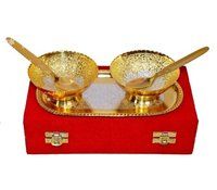 Occasion Gifts Silver Gold Plated Unique Bowl Set