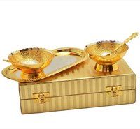 Silver Plated Brass Bowl Set of 5 Pcs