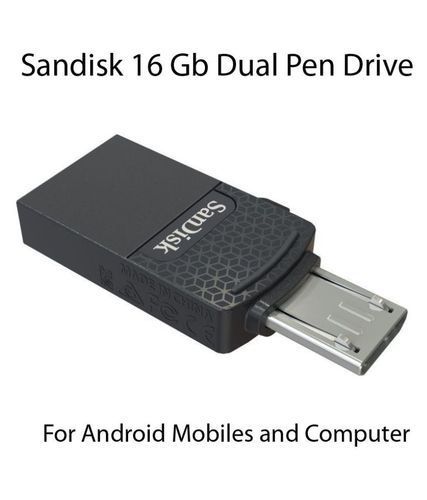 Sandisk Dual Usb 2.0 16Gb Otg Pen Drive Application: Data Storage Purpose