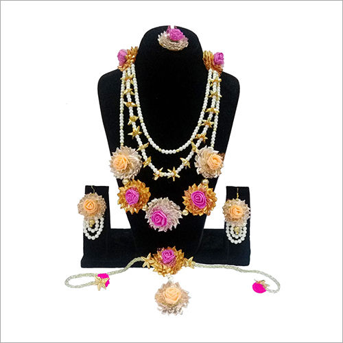 Gota Patti Necklace Set Dangle Earrings