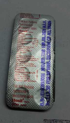Folic Acid Pyidoxine Hce Mecobalamin Tablet General Medicines