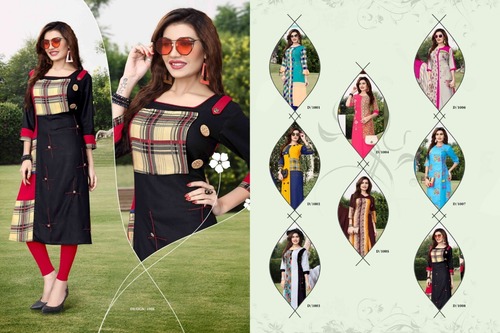 8 Colors Embroiderd Rayon Kurtis