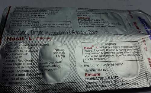 L-Carnitine L-Tartrate Mecobalamin Folic Acid General Medicines