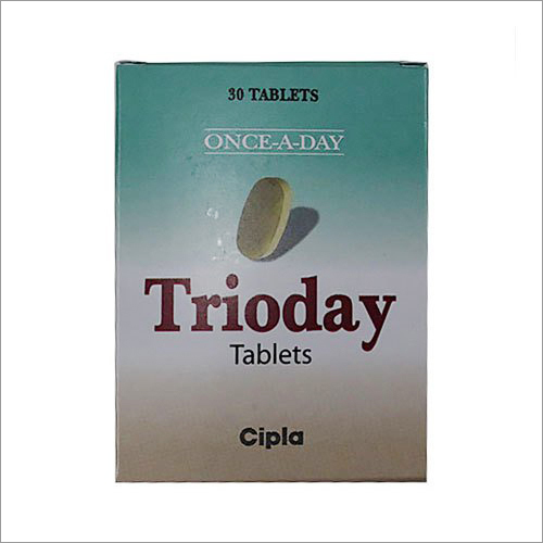 Trioday Tablet - 300mg Lamivudine + Tenofovir Disoproxil Fumarate + Efavirenz | General Medicine, 30 Tablets Per Bottle, Suitable for All