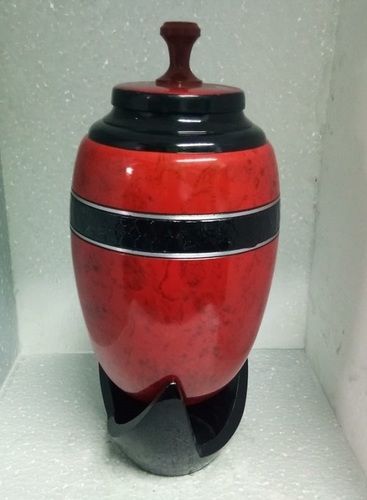 Infinity Red Raku Cremation Urn with pedestal