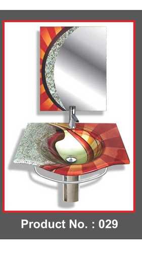 Cream Glass Wash Basin