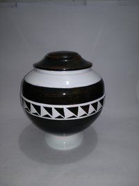 Orb Red Raku Urn