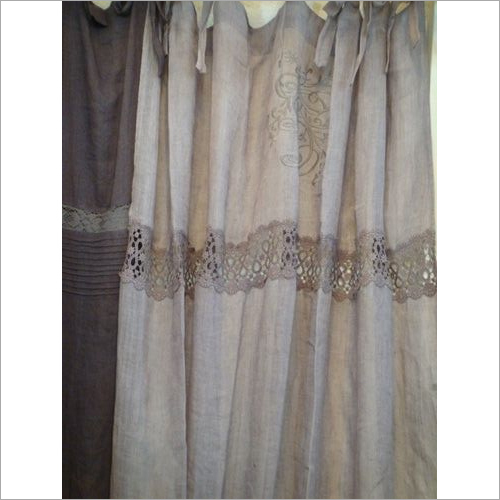 cutwork linen curtain