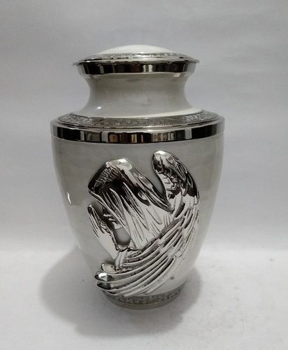Mother of Pearl Brass Funeral Cremation Urn