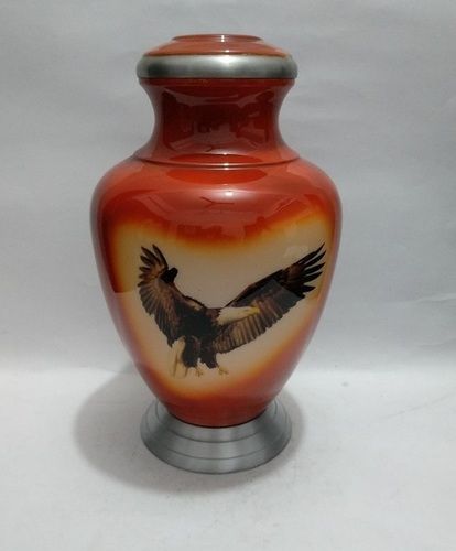 Enamel Red Eagle Urn