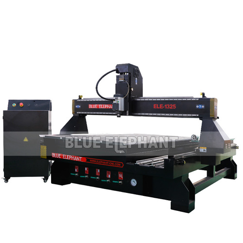 Vacuum Cleaning System Blue Elephant 1325 4 Axis Cnc 3D Router For Stone Wood Mdf Iron