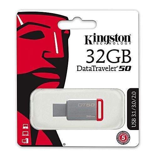 Kingston DT50 32GB Pendrive - 32GB External Data Storage | USB Interface Compatible with Android & Windows - Durable HDD Style