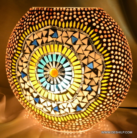 DECOR MOSAIC GLASS TABLE LAMP