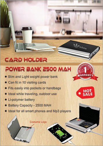 Power Bank 2500 MAH Card Holder