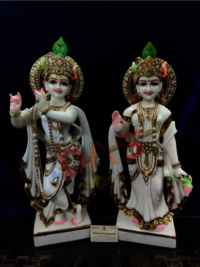 White Marble Radha Krishna Murti