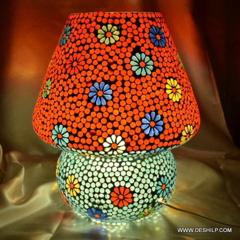 COLORFUL GLASS MOSAIC TABLE LAMP