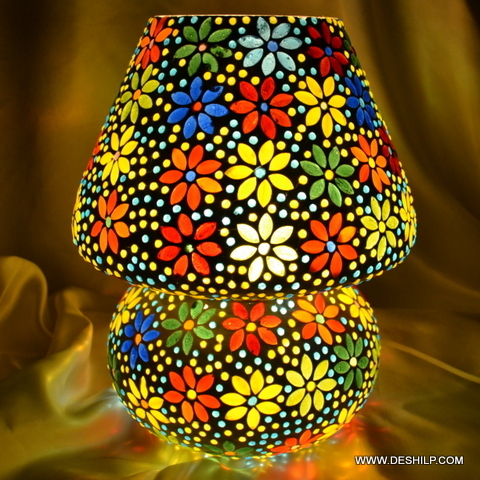 Multicolored DECOR MOSAIC TABLE LAMP