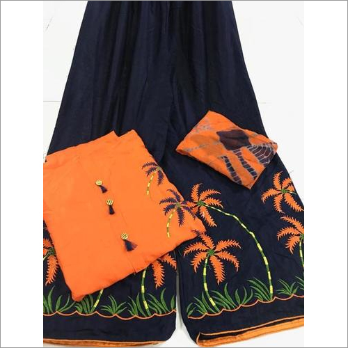 Designer Kurti  Plazzo With Dupatta