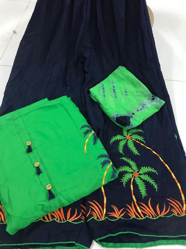 Designer Kurti Plazzo With Dupatta