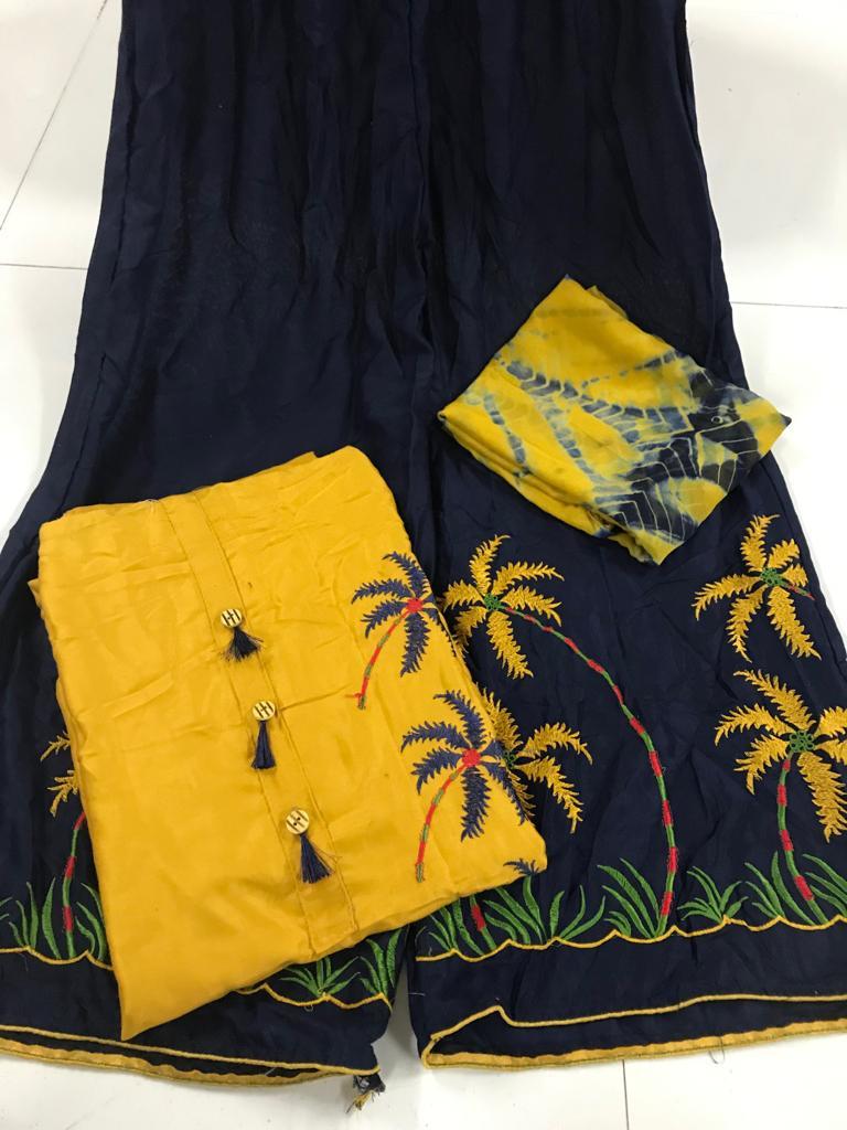 Designer Kurti Plazzo With Dupatta