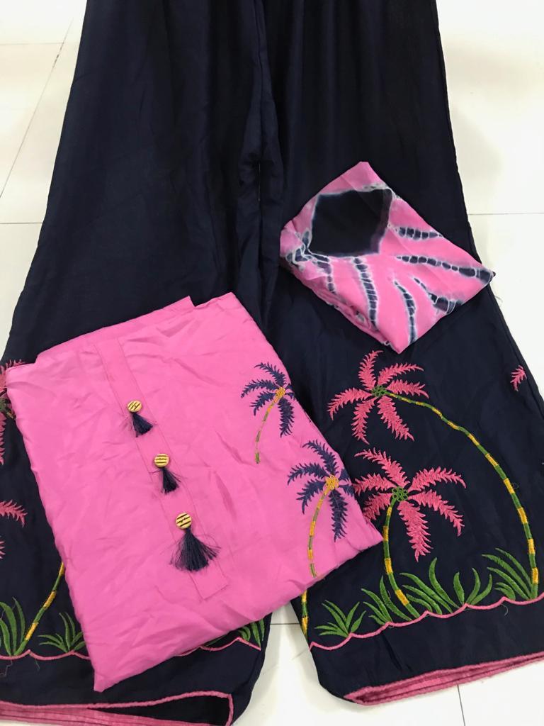 Designer Kurti Plazzo With Dupatta