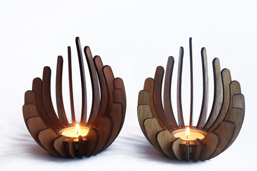 Grey Tea Light Holder