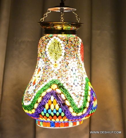 Antique Mosaic Wall Hanging Lamp