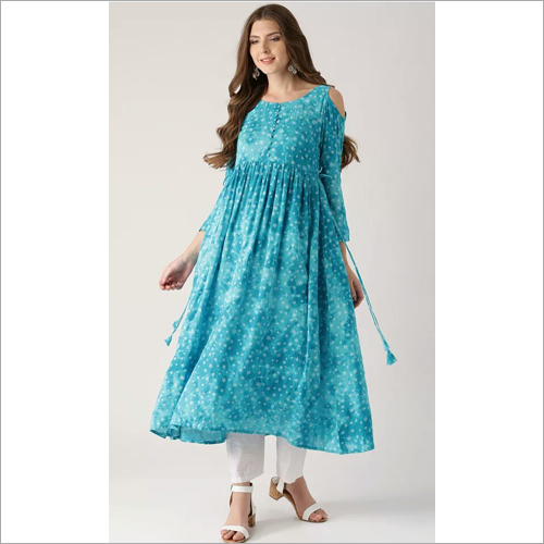 Ladies Printed Anarkali Kurti
