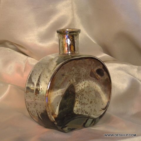 GLASS SILVER DECANTER