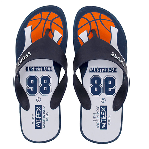 Casual Wear Mens Flip Flop - Rubber Material, Lightweight Design , Slip-On Style with Skid-Resistant Base and Captivating Pattern