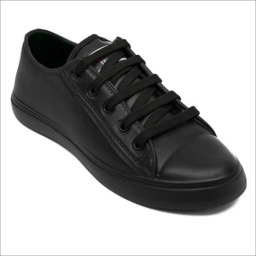 Tennis Shoes - Waterproof Material, Round Toe Style | Stylish Black Design and Comfort