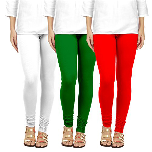 Red Ladies Cotton Leggings