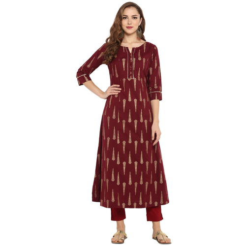 Ladies Designer Cotton Anarkali Kurti