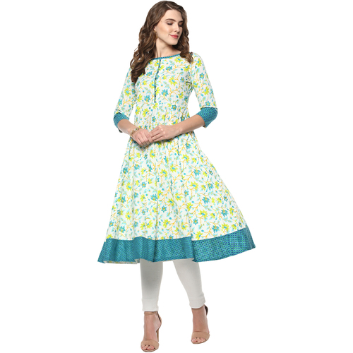 Printed Anarkali Cotton Kurti