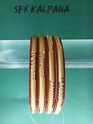 Party Gold Plated Fancy Brass Bangle For Women