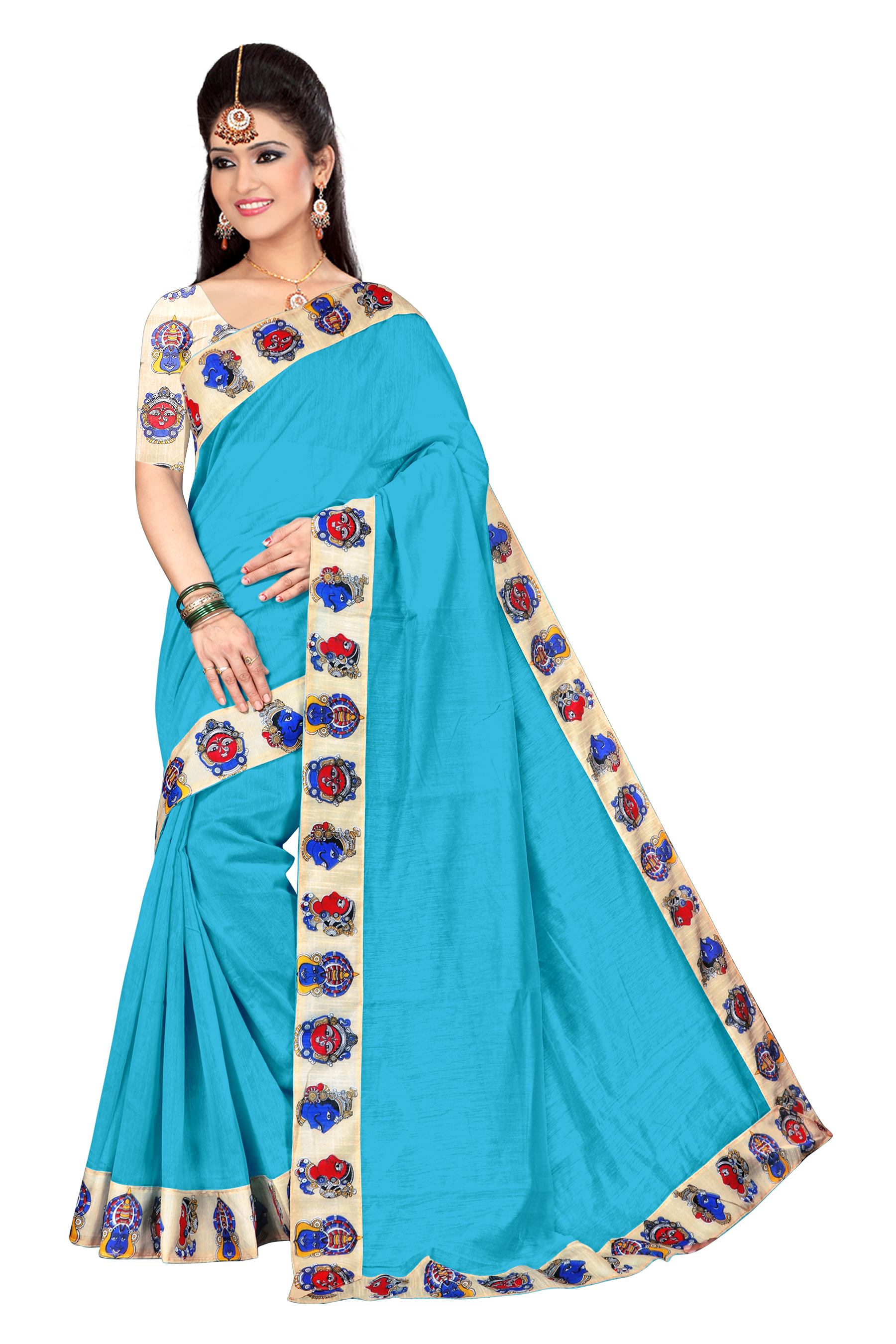 Chanderi Cotton Chiku Design Saree