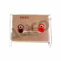 Silicon Diode - Plastic Mounted Base With 4mm Colour Coded Sockets, Circuit Diagram For Demonstration