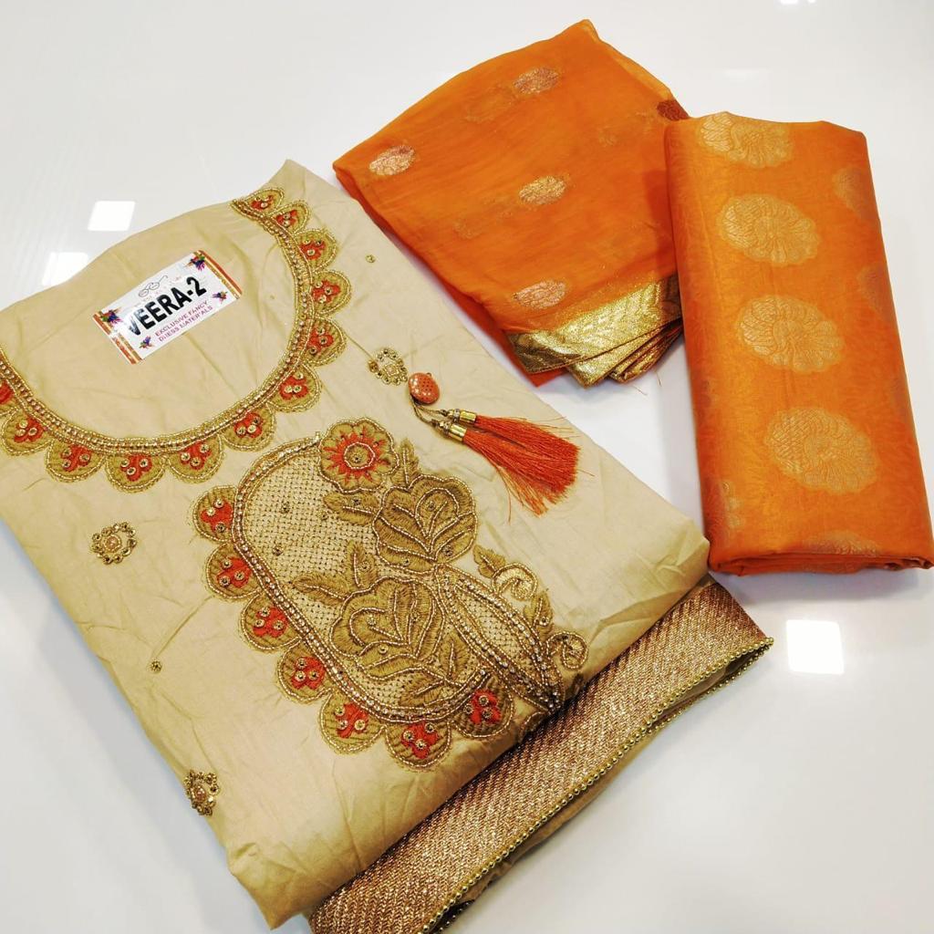Latest Cotton Dress Materials