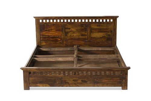 Wooden Double Antique Sheesham Wood Bed