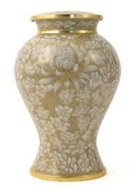 Red Rose Cloisonne Cremation Urn