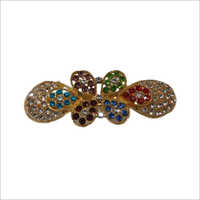 Ladies Modern Stone Hair Clips - Plastic Material, Weight: 5-15 Grams | Multi-color Stone Decor, Fashionable Design For Women's Hair Enhancement