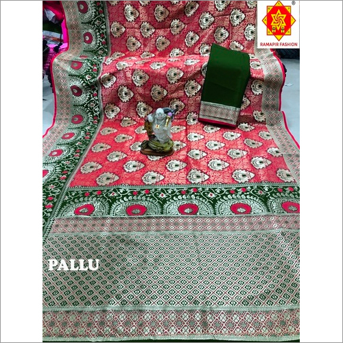 New Flower Design Banarasi Saree