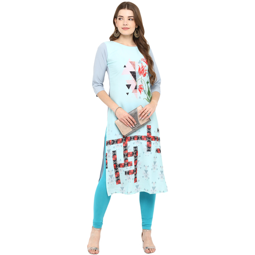 Digital Print Crepe Kurti